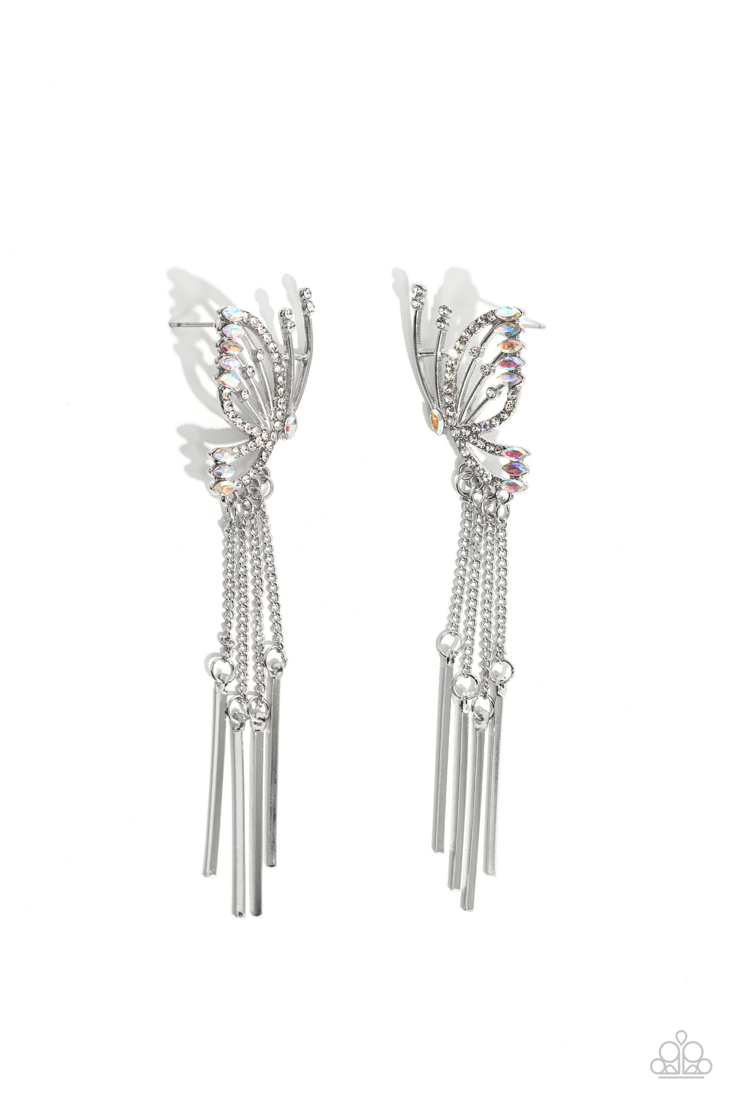 A Few Of My Favorite WINGS - White Earrings - Paparazzi Accessories