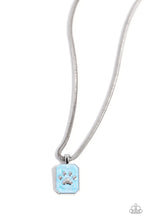 Load image into Gallery viewer, PAW to the Line - White or Blue Necklace - Paparazzi Accessories
