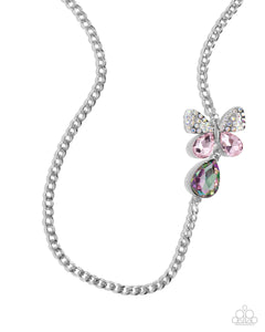 Fluttering Finesse - Pink Necklace - Paparazzi Accessories