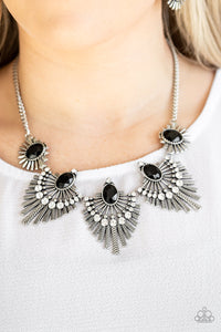 Miss YOU-niverse - BLOCKBUSTER  Black Necklace - Paparazzi Accessories #303