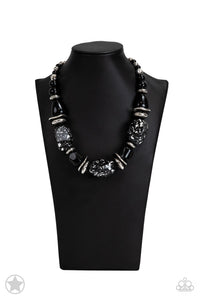 In Good Glazes - Blockbuster Black Necklace - Paparazzi Accessories #305