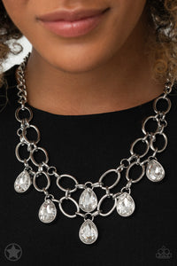 Show-Stopping Shimmer - Blockbuster White Necklace - Paparazzi Accessories #314