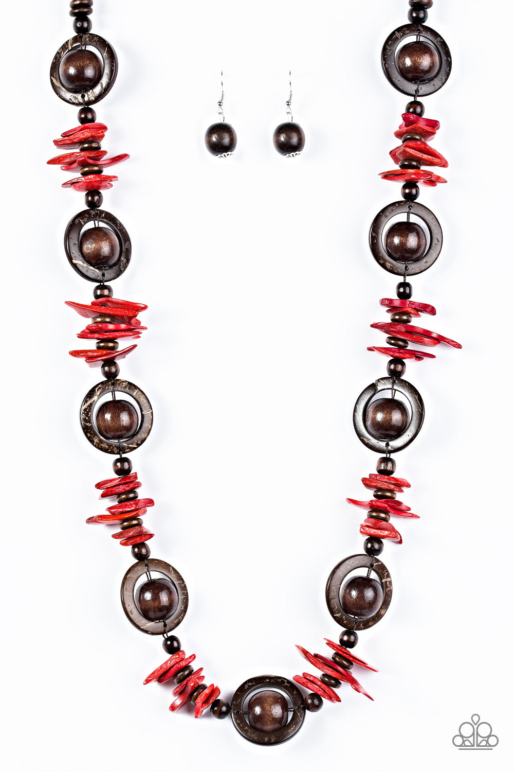 Tropical Tango - Red Necklace - Paparazzi Accessories #156