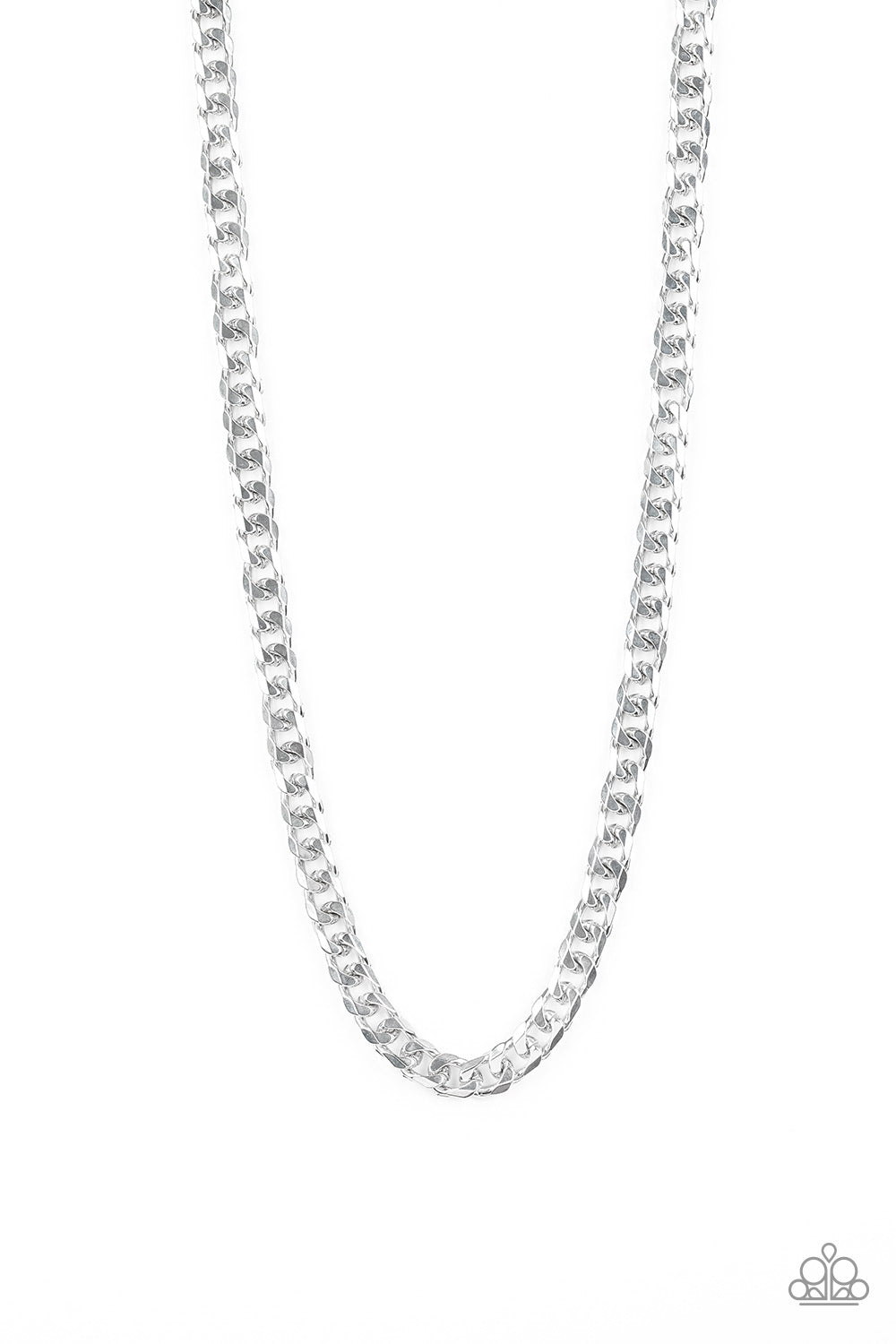 The Game CHAIN-ger - Silver Uniquely Urban Necklace - Paparazzi Accessories #122