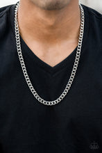 Load image into Gallery viewer, The Game CHAIN-ger - Silver Uniquely Urban Necklace - Paparazzi Accessories #122
