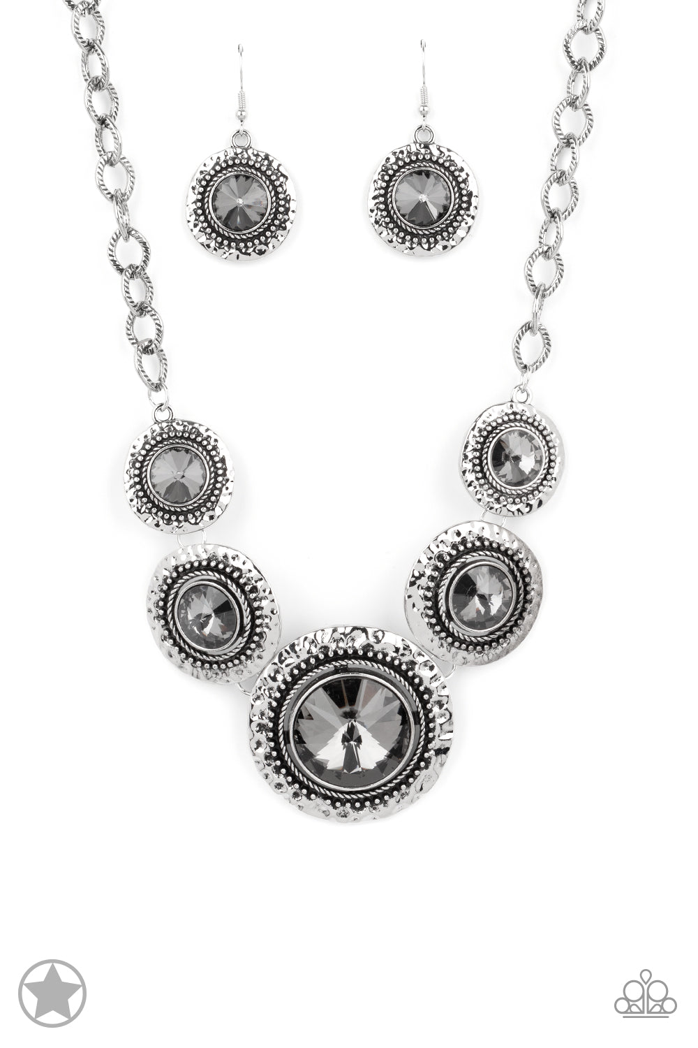 Global Glamour - Blockbuster Silver Necklace - Paparazzi Accessories #317