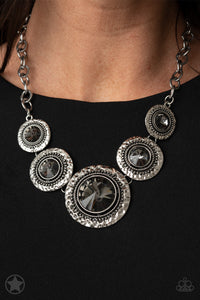 Global Glamour - Blockbuster Silver Necklace - Paparazzi Accessories #317