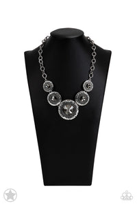 Global Glamour - Blockbuster Silver Necklace - Paparazzi Accessories #317