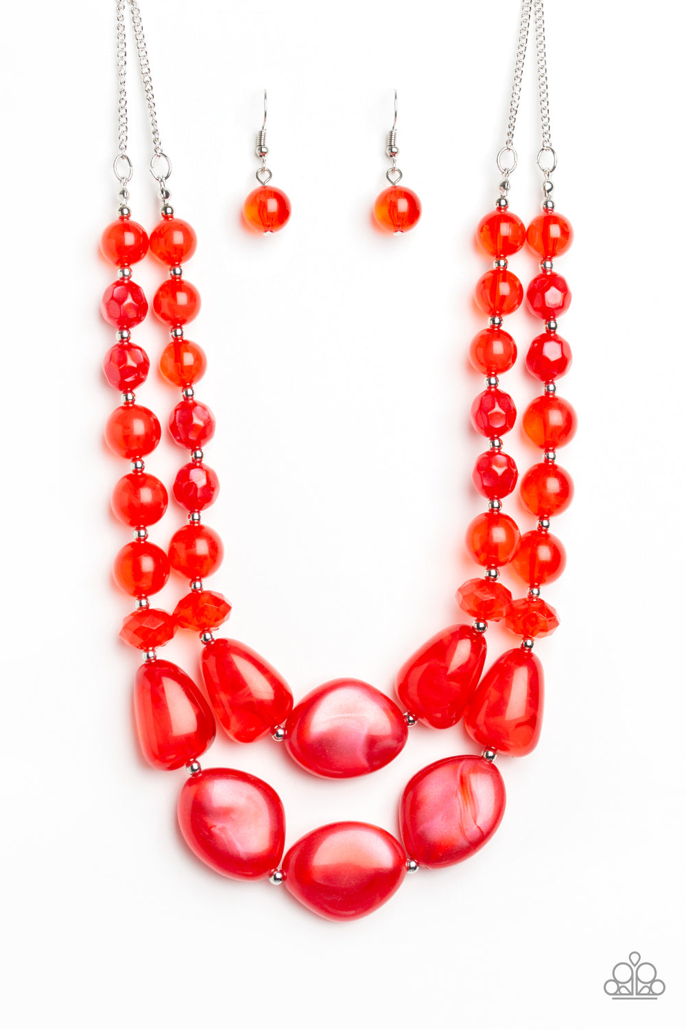 Beach Glam - Red Necklace - Paparazzi Accessories #144