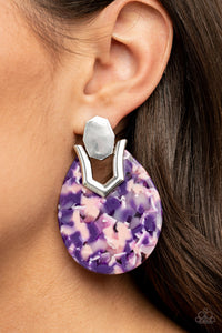 HAUTE Flash - Purple Earring - Paparazzi Accessories #154