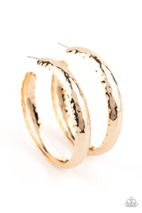 Check Out These Curves - Gold Earrings - Paparazzi Accessories #141
