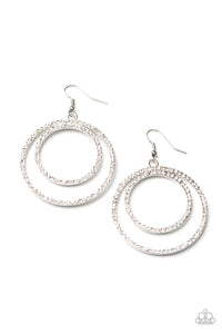 Radiating Refinement - White Earring - Paparazzi Accessories #132