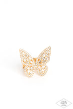 Load image into Gallery viewer, Flauntable Flutter - Gold Ring - Paparazzi Accessories #283 (BT)
