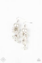 Load image into Gallery viewer, Ageless Applique - White Earring - Paparazzi Accessories #366E
