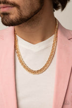 Load image into Gallery viewer, Urban Uppercut - Gold Men&#39;s Necklace- Paparazzi Accessories #170 (BT)
