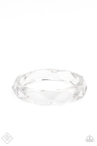 Clear-Cut Couture - White Bracelet- Paparazzi Accessories #90B