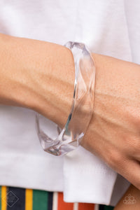 Clear-Cut Couture - White Bracelet- Paparazzi Accessories #90B