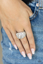 Load image into Gallery viewer, Gatsbys Girl - White Ring - Paparazzi Accessories
