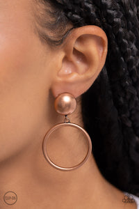 Classic Candescence - Copper Clip-on Earrings - Paparazzi Accessories