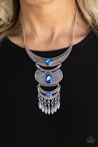 Lunar Enchantment - Blue Necklace - Paparazzi Accessories #116