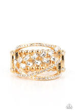 Load image into Gallery viewer, Lavishly Luminary - Gold Ring- Paparazzi Accessories
