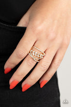 Load image into Gallery viewer, Lavishly Luminary - Gold Ring- Paparazzi Accessories
