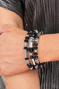 Dynamic Dazzle - Black Bracelet - Paparazzi Accessories