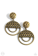 Load image into Gallery viewer, Southern Souvenir - Brass Clip-on Earrings - Paparazzi Accessories
