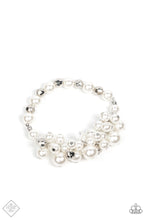 Load image into Gallery viewer, Elegantly Exaggerated - White Bracelet - Paparazzi Accessories
