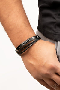 Road Cruise - Black UNIQUELY URBAN Bracelet - Paparazzi Accessories