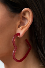 Load image into Gallery viewer, Heart-Throbbing Twinkle - Red Earrings - Paparazzi Accessories #289 (BT)
