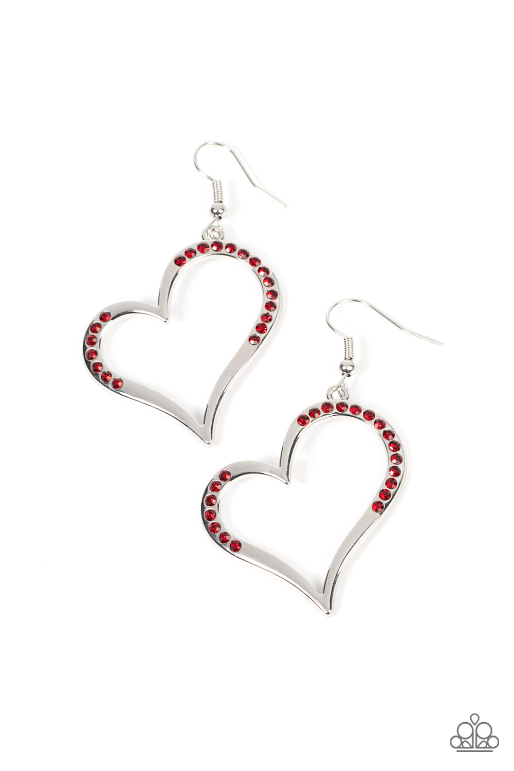 Tenderhearted Twinkle - Red Earrings - Paparazzi Accessories