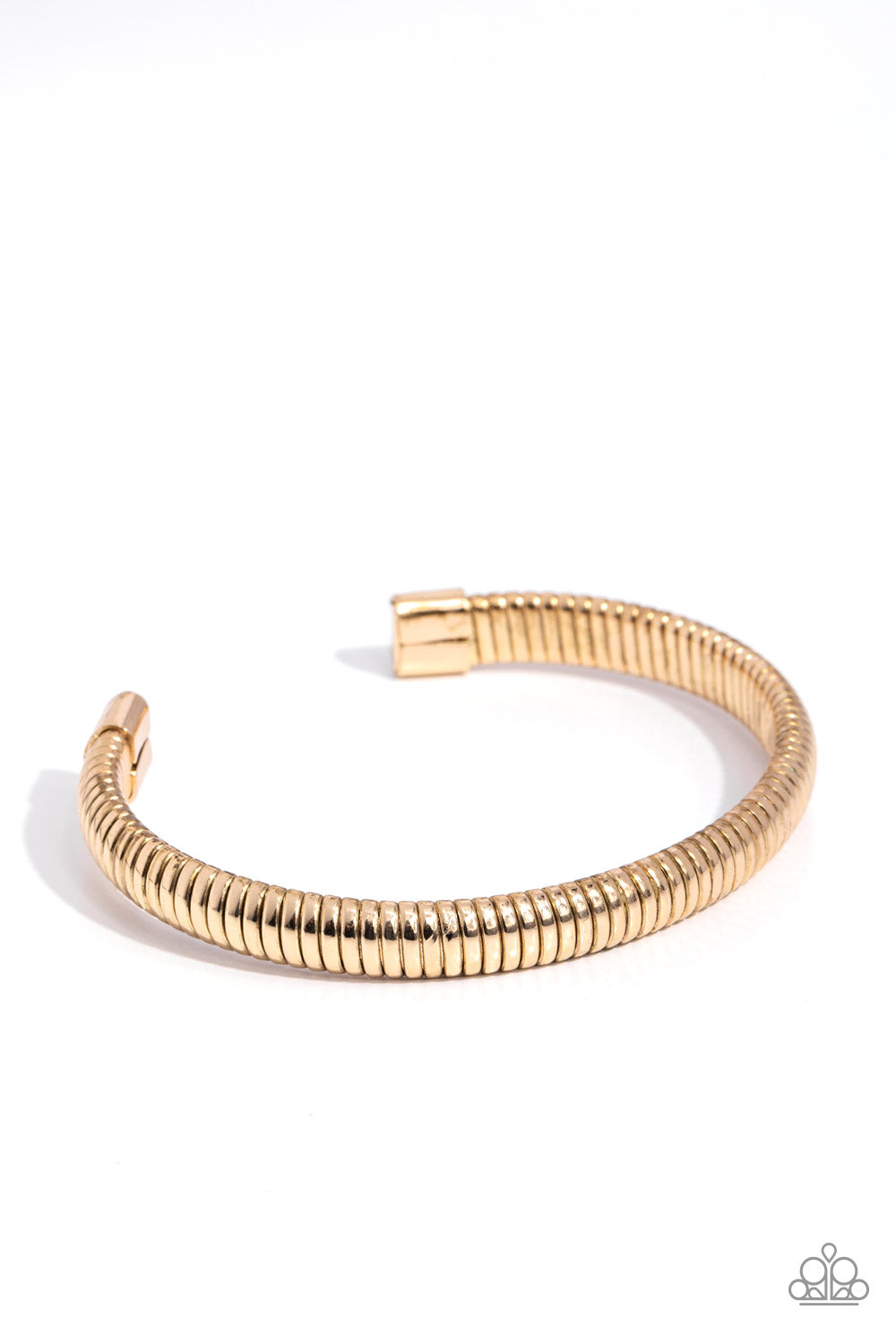 Let It RIB - Gold Uniquely Urban Bracelet - Paparazzi Accessories