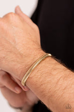 Load image into Gallery viewer, Let It RIB - Gold Uniquely Urban Bracelet - Paparazzi Accessories
