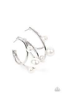 Metro Pier - White Pearl Earrings - Paparazzi Accessories #136 (BT)