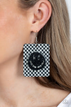 Load image into Gallery viewer, Cheeky Checkerboard - Black Earrings - Paparazzi Accessories
