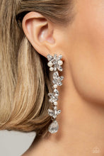 Load image into Gallery viewer, LIGHT at the Opera - White 2023 EMP Exclusive Earrings - Paparazzi Accessories
