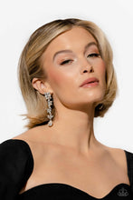 Load image into Gallery viewer, LIGHT at the Opera - White 2023 EMP Exclusive Earrings - Paparazzi Accessories
