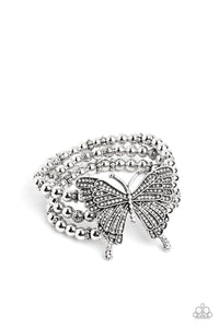 First WINGS First - White EMP 2023 Bracelet - Paparazzi Accessories