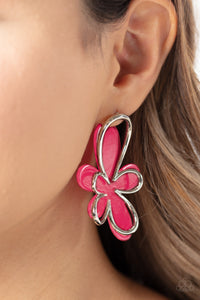 Glimmering Gardens - Pink Earrings - Paparazzi Accessories #31 (BT)