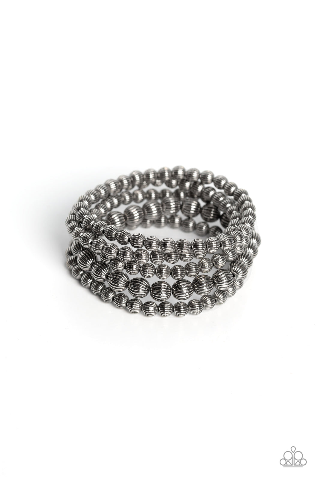 Sonoran Stripes - Silver Bracelet - Paparazzi Accessories