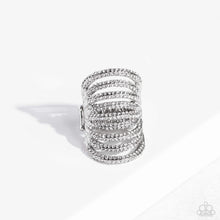 Load image into Gallery viewer, Rippling Rarity - White 2023 EMP Exclusive Ring - Paparazzi Accessories
