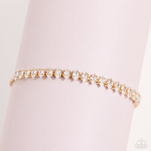 Dynamic Diamonds - Gold Bracelet - Paparazzi Accessories