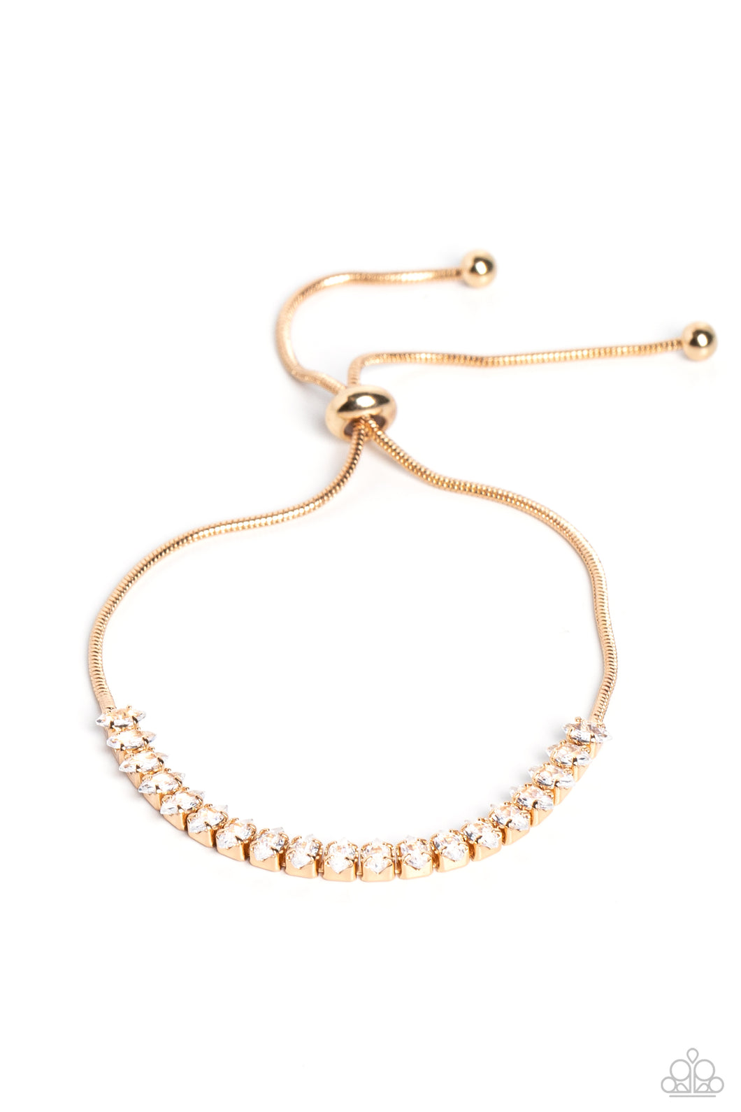 Dynamic Diamonds - Gold Bracelet - Paparazzi Accessories