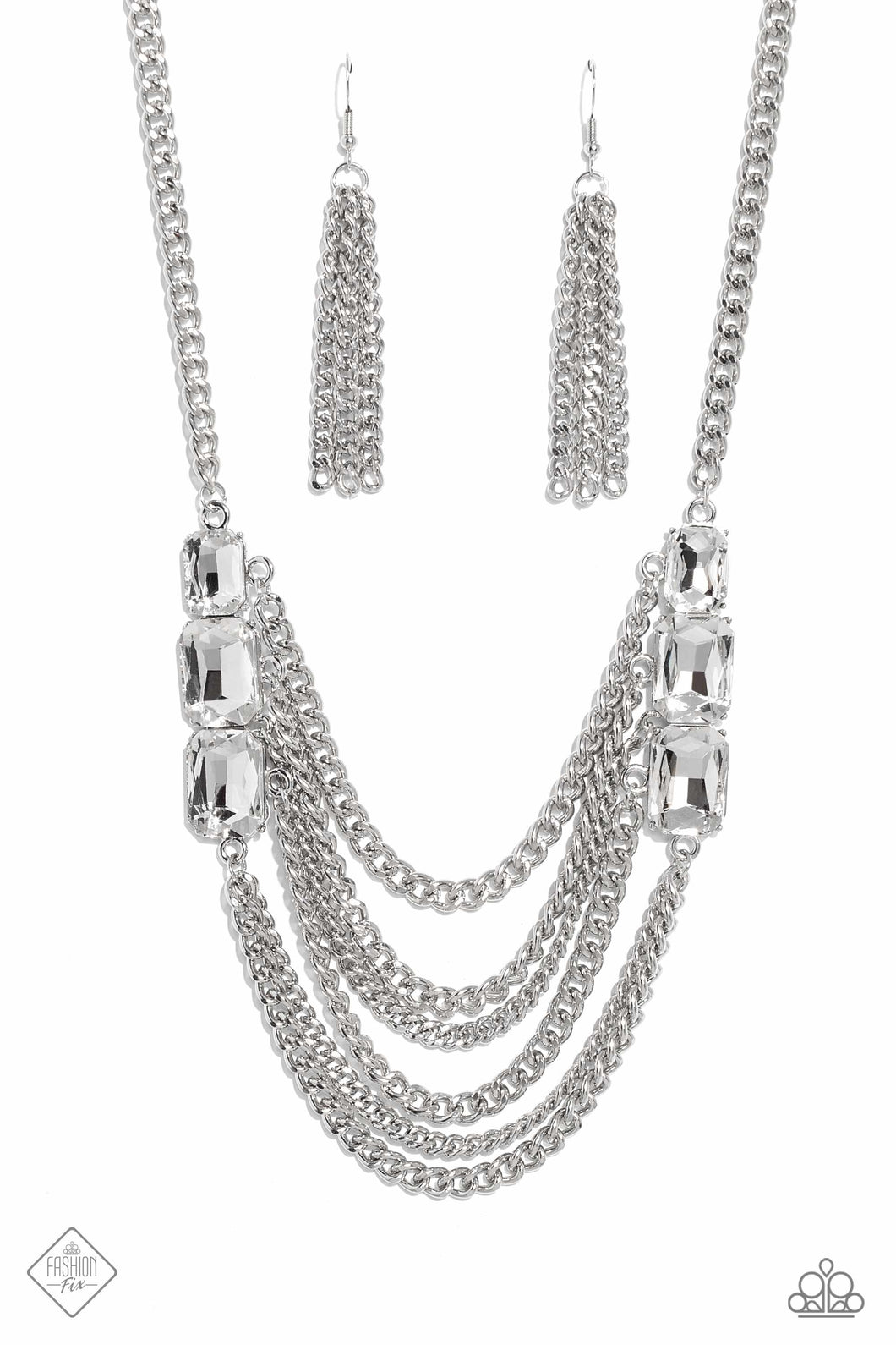 Come CHAIN or Shine - White Necklace- Paparazzi Accessories