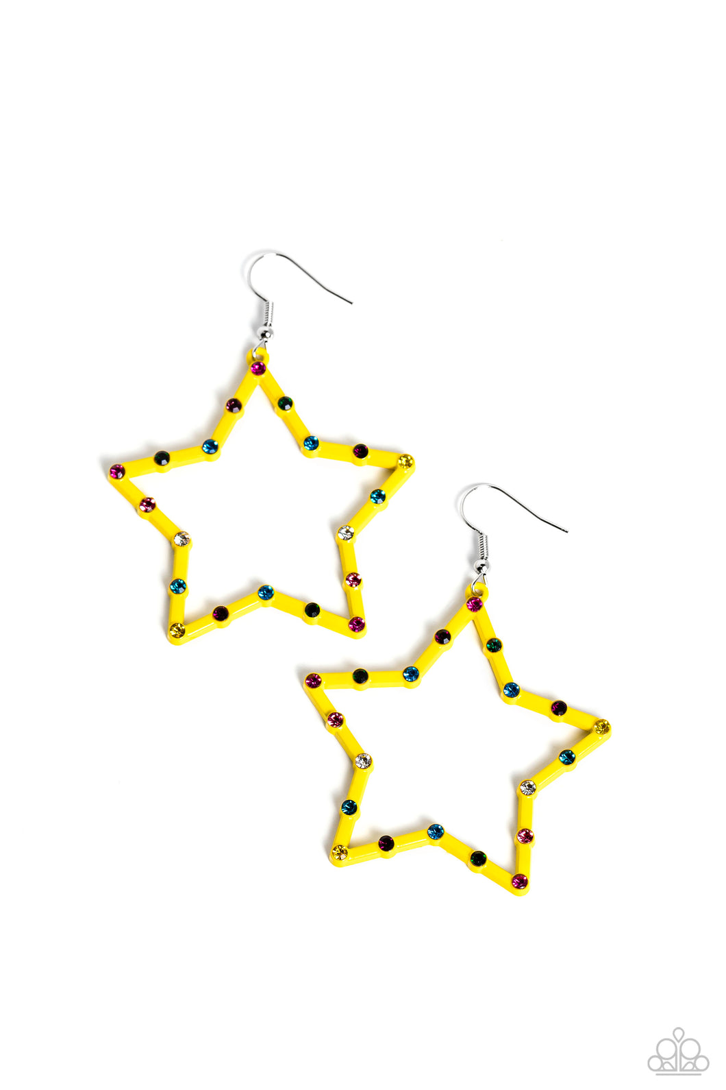 Confetti Craze - Yellow Earrings - Paparazzi Accessories #48 (BT)