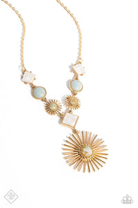 Sunburst Style - Gold Necklace - Paparazzi Accessories