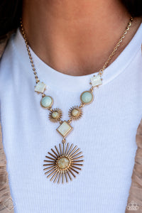 Sunburst Style - Gold Necklace - Paparazzi Accessories