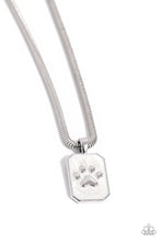 Load image into Gallery viewer, PAW to the Line - White or Blue Necklace - Paparazzi Accessories
