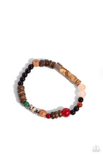 Load image into Gallery viewer, I WOOD Be So Lucky - Orange UNIQUELY URBAN Bracelet - Paparazzi Accessories 2023 Convention
